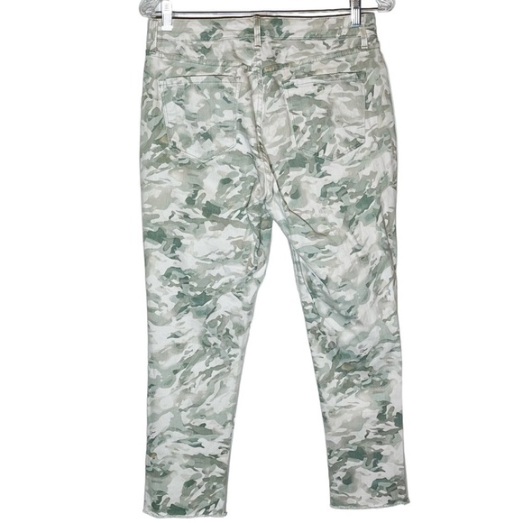 Nine West Women’s Green Camouflage Gramercy Skinny Crop Jeans Size 8 - Picture 2 of 11